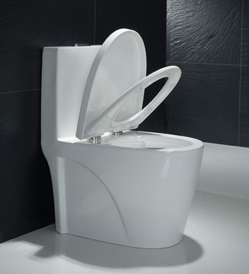 توالت فرنگی بلند یک تکه بالا با روکش صندلی ناهموار 11 اینچی با سرعت کم